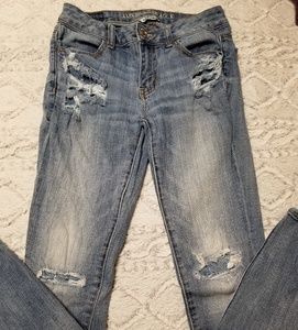 American Eagle crochet patchwork jegging